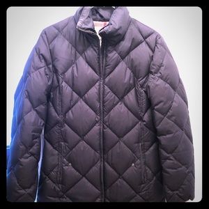 Burberry Quilted Jacket Blk Plaid Lining Sz S